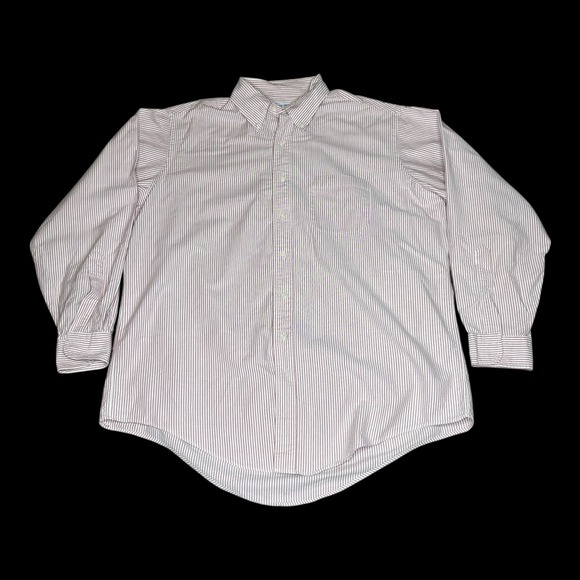 Brooks Brothers Other - Vintage USA Brooks Brothers Shirt Men Red Stripe Long Sleeve Supima Cotton 17 34